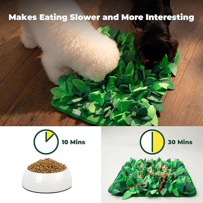 Puzzle Feeder Snuffle Mat & Slow Feeder for Dogs - Interactive Dog Puzzle Toys for Smell Training