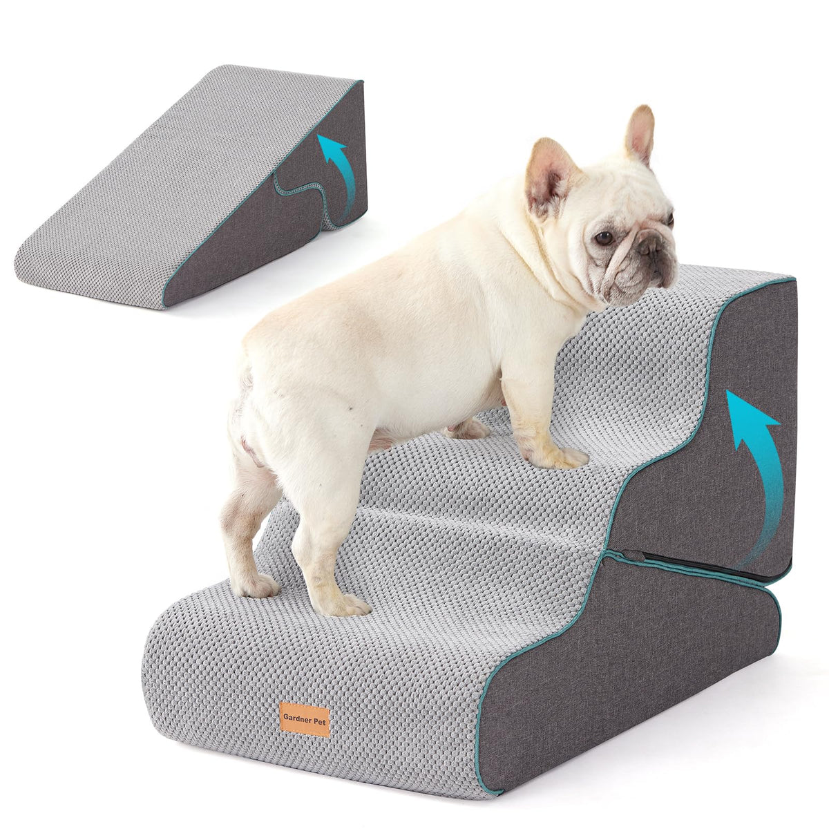 Gardner Pet Dog Stairs for Small Dogs 16.5" H, 2 in 1 | Pet Essentials - Image 1