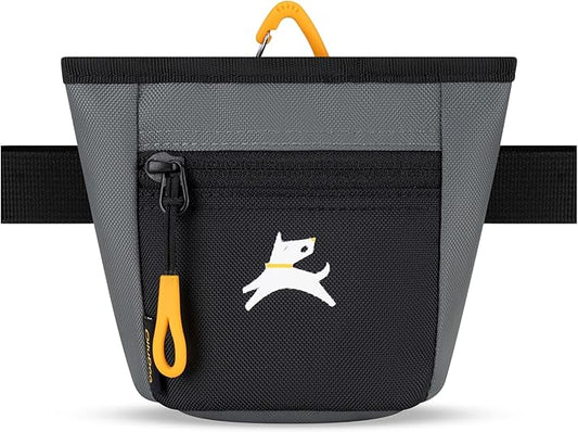 OllyDog Goodie Treat Bag, Dog Treat Pouch, Waist Belt Clip for Hands-Free Training, Magnetic Closure, Dog Training and Behavior Aids, Three Ways to Wear (Castle Rock)