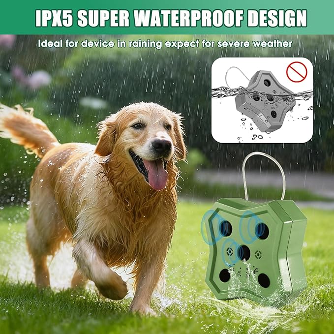 Anti Barking Device for Dogs: Ultrasonic Dog Bark Deterrent Devices with 3 Training Modes 50 FT | Dog Barking Silencer Bark Box for Indoor Outdoor | Stop Barking Control Device for Dogs (Green)