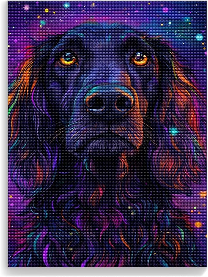 Calm Dog Diamond Art Kits for Adults, Animal DIY 5d Diamond Painting Kits for Beginners, Can Be Used As A Gift for Home and Wall Decoration 18 * 25Inch