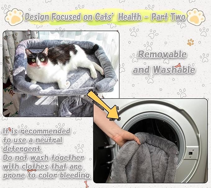 28.3" Small Cat Tree Tower,Cat Scratching Post for Indoor Cats,Featuring with Cat Cave & Cozy Perch,Cat Self Groomer and Interactive Dangling Ball Great for Kittens/Cats (Light Gray, Large)