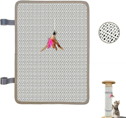 2PCS Cat Nail File Scratcher with 80-Grit Aluminum Oxide - Wrap-Around Design for Nail Trimming & Scratching Post Repair | Cat Scratchers That File Nails (Post Style)