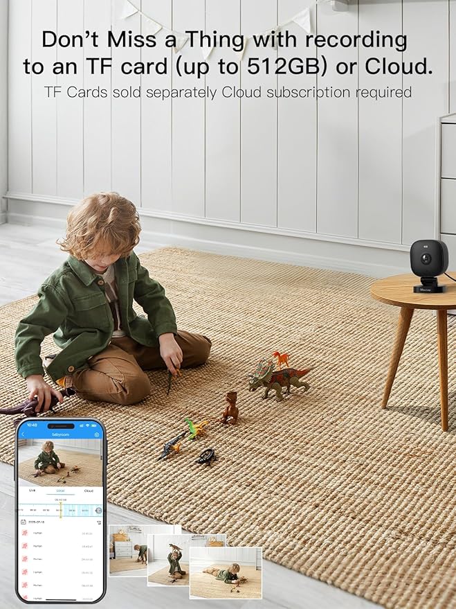 VIMTAG 2.5K Security Camera Indoor/Outdoor, Cameras for Home Security with Color Night Vision, AI Human Detection, Spotlight/Siren, Pet/Baby Monitor, IP66, 2-Way Audio,Works with Alexa, Wired