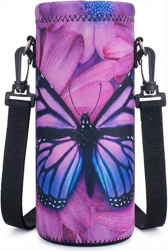AUPET Water Bottle Bag Carrier,24oz/32oz Insulated Neoprene bottle Sling Holder Case Pouch Cover for 1000ML/750ML Bottles with Shoulder Strap for walking