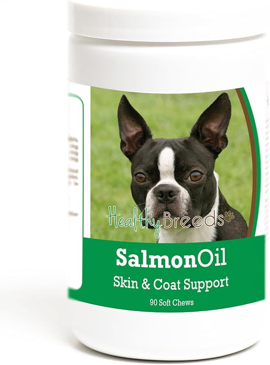 Healthy Breeds Boston Terrier Salmon Oil Soft Chews 90 Count