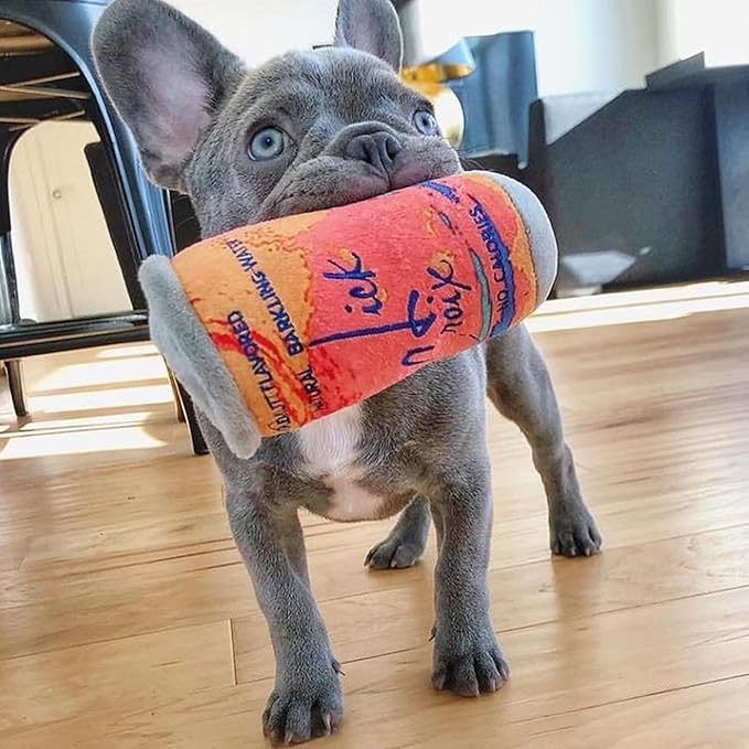Haute Diggity Dog LickCroix Barkling Water Pamplemutt, Plush Designer Dog Toys with Interactive Squeaker, Stimulating Pet Enrichment, One Size