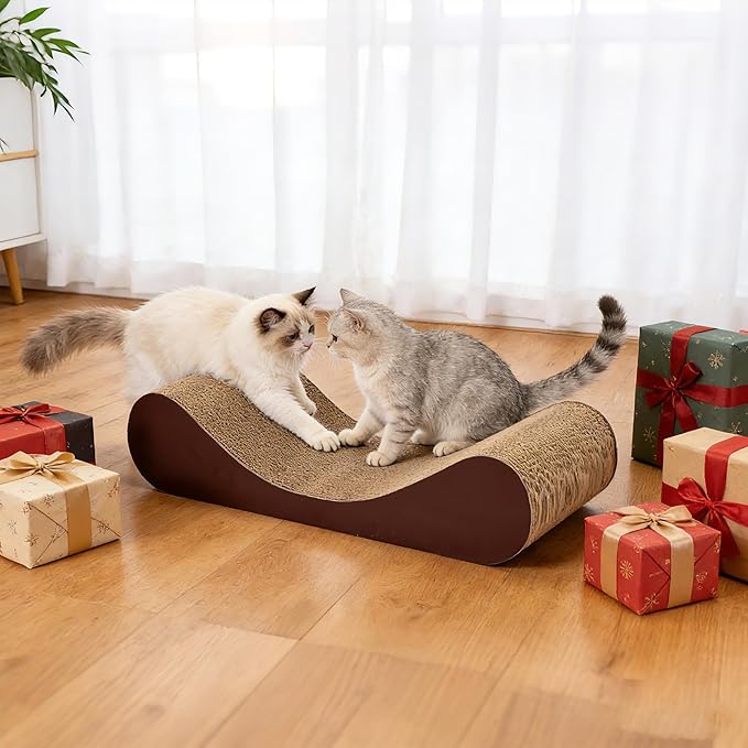 Bone Cat Scratcher Cardboard Lounge Bed, Cat Scratching Post, Durable Board Pads Prevents Furniture Damage
