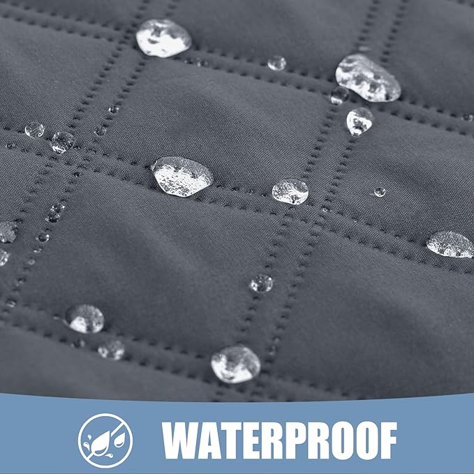 Smiry Waterproof Dog Bed Cover Pet Blanket, Soft Washable Dog Blanket for Furniture Bed Couch Sofa Reversible, Checkered (52"x82", Dark Grey/Black)