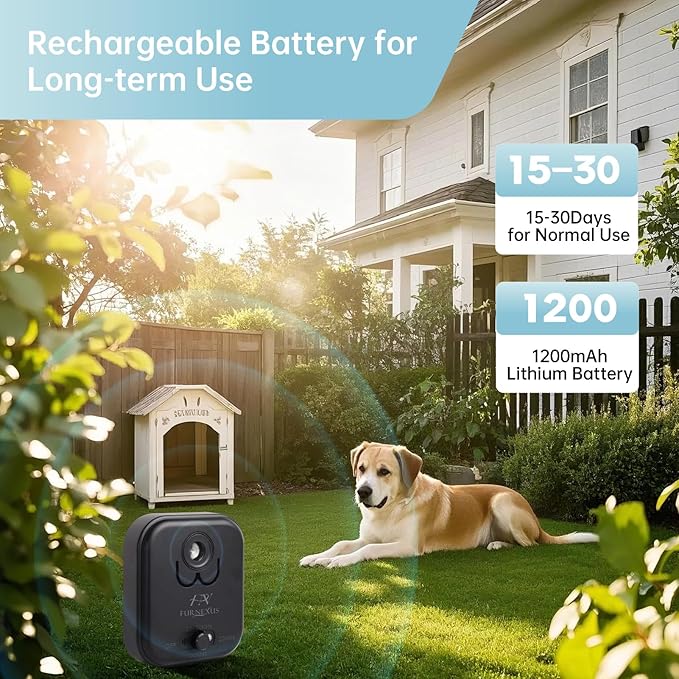 Ultrasonic Dog Bark Deterrent Device up to 50Ft Range, High-Frequency Anti-Barking Stopper for Dogs with 3 Modes, Indoor/Outdoor Control, Neighbor-Friendly Silencer Box