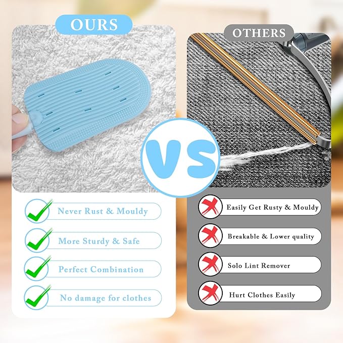 Pet Hair Removal Tool, Cat Fur Remover for Furniture Couch, Dog Carpet Scraper for Car Detailing, 2 in 1 Double-Side Brush for Cat Grooming & Cleaning