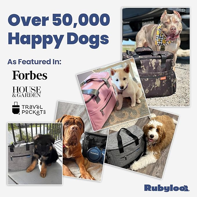 The Original Doggy Bag™- Dog Travel Bag for Supplies - Ultimate Gift for Dog Moms & Dads, Doggy Lovers & Pet Owners for Christmas- Includes 2 BPA-Free Travel Bowls and 2 Food Containers: Charcoal