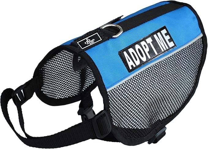 Adopt ME Service Dog mesh Vest Harness Cool Comfort Nylon for Dogs Small Medium Large Purchase Comes with 2 Reflective Adopt ME Patches. Please Measure Your Dog Before Ordering