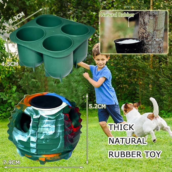 XHX Long-Lasting Interactive Dog Toy to Keep Your Pup Distracted - Safe for Dogs - Low-Mess Design - Dog Toys for Small Dogs 10-25 lbs(Green Background)