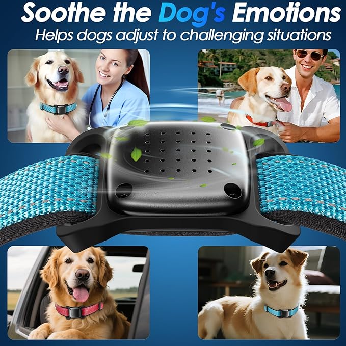 for Dog Pheromone Calming Diffuser 3 in 1 Appeasing Pet Pheromones Diffuser to Calm Kit,for Pet Collars Designed Relaxants Carrying Box,Naturally Reduces Anxiety, Breakaway Safe Design