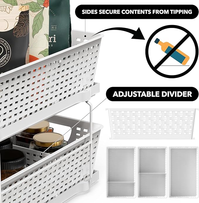 2-Tier Pull-Out Under-Sink Organizer - Maximize Bathroom Storage
