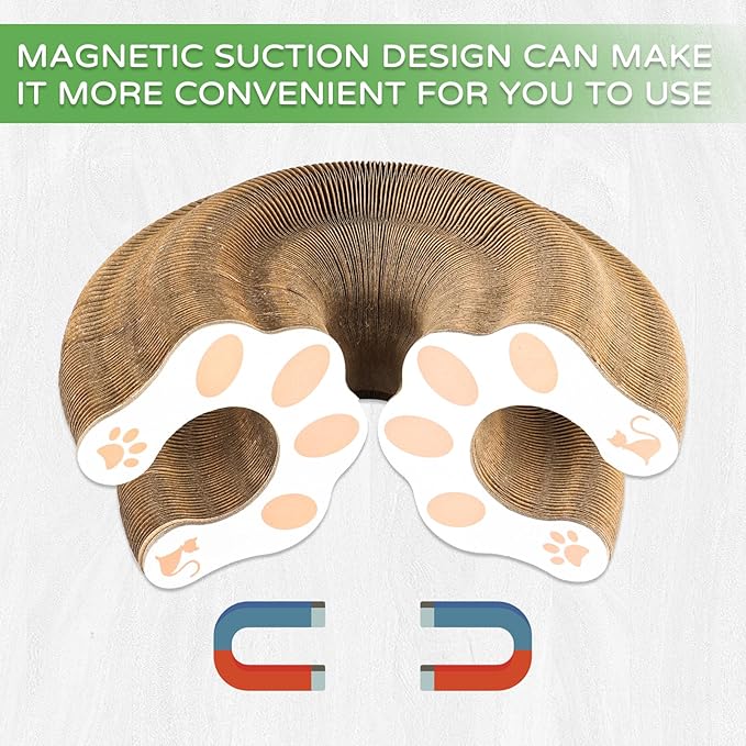 Kitty Kurlz Accordion Magic Organ Cat Scratcher Toys for Indoor Cats - Cardboard Cat Scratching Board Ball Scratcher Pad 3 Pack