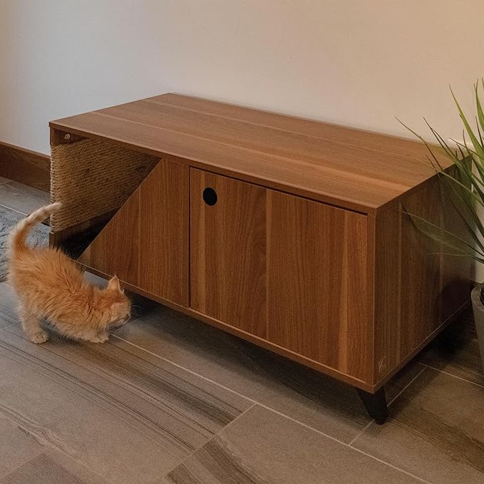 4 Cats & Dogs Jessie Jr. Storage Cabinet with Pet Nook (Walnut), Onesize