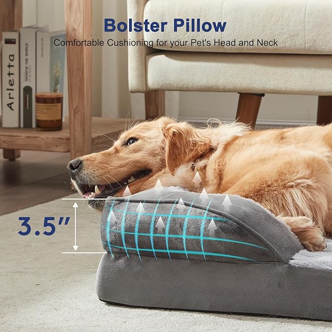 FetchMart Orthopedic Dog Bed for Large Dogs — XL Waterproof Sofa Bed | Washable, Non-Slip