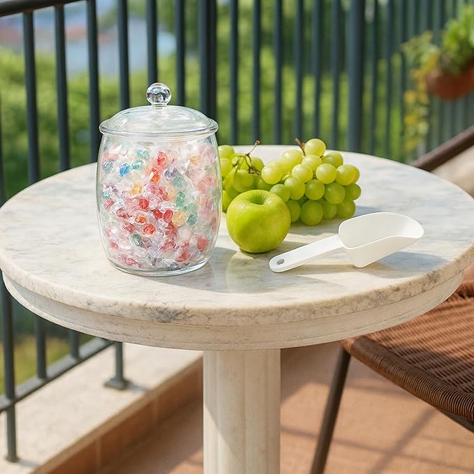 Nuogo Large Candy & Cookie Jar with Lid Plastic Apothecary Jars Large Food Storage Container Unbreakable Kitchen Storage Jar for Cookie, Candy, Snack and Dried Foods DIY Gift (1.5 Gallon/192 oz)