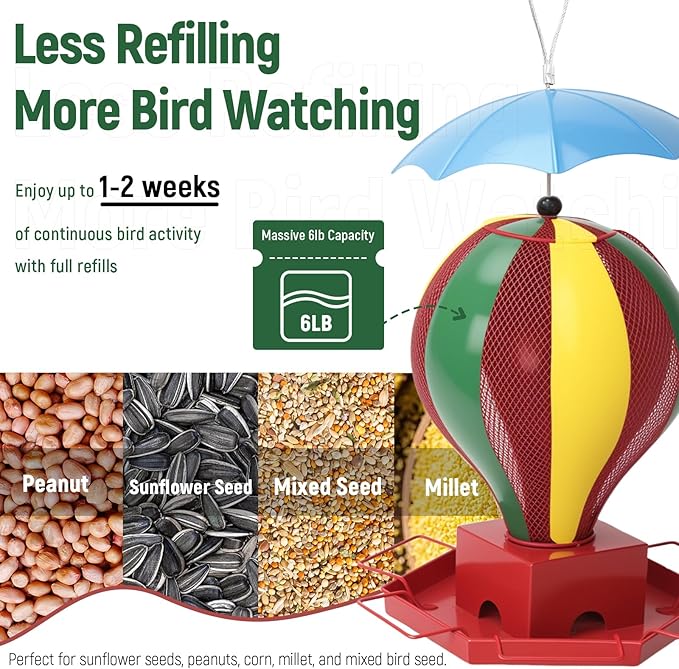 Cat Treat Dispenser Toy & Bird Feeder for Outdoors Gift Idea for Festives or Birthday