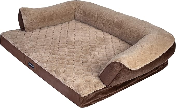 Beautyrest Super Lux Sofa Dog Bed (X-Large, Brown)
