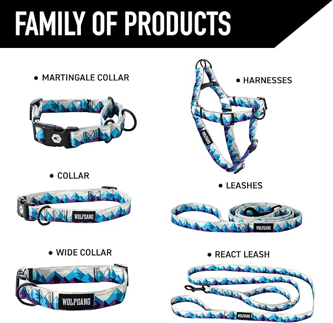 Wolfgang Heavy Duty Adjustable Dog Harness, Pull-Tested to Over 800 lbs for Walking & Training, RockyPeaks Print, X-Large