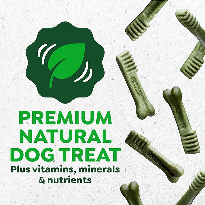 Greenies Veterinarian-Recommended Natural Dental Dog Treats Regular Size, Original Flavor, 6 oz. Pack, 22 Count