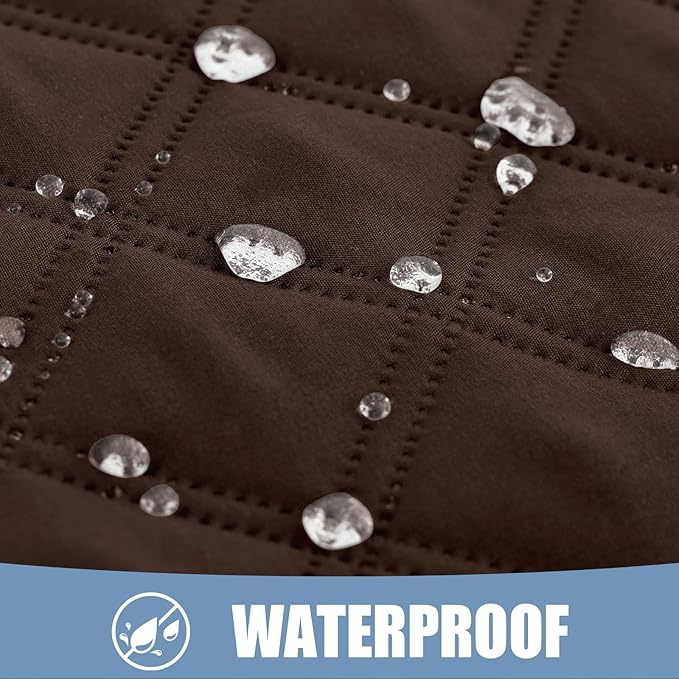 Smiry Waterproof Dog Bed Cover Pet Blanket, Soft Washable Dog Blanket for Furniture Bed Couch Sofa Reversible, Checkered (30"x70", Chocolate/Beige)