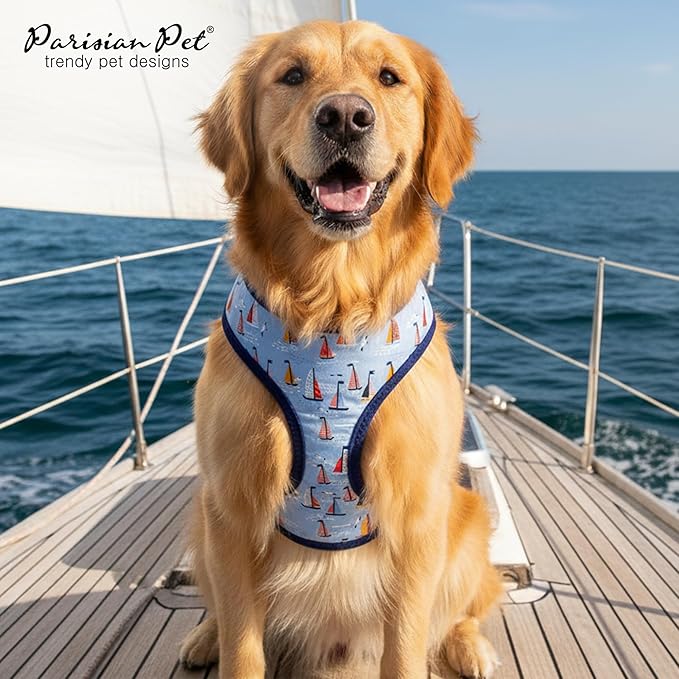 Parisian Pet Freedom Harness - Sail Boats