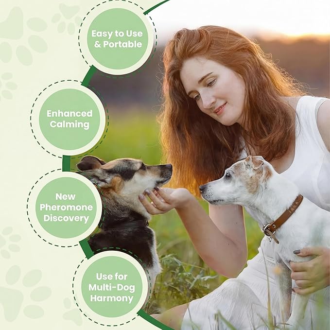 Dog Calming Diffuser 48ml Dog Pheronome Calming Diffuser Vet-Recommended Dog Calming Diffuser Kit to Reduce Stress, Fighting, Anxiety, Scratching Pheronome Diffuser for Dog (Pack of 3).