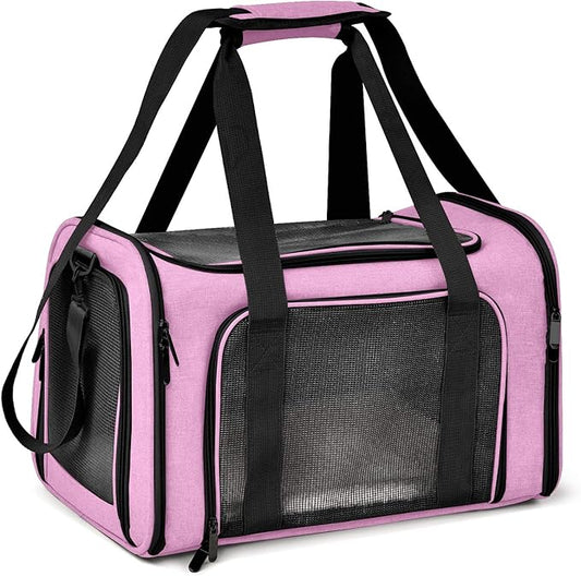 Henkelion TSA Airline-Approved Soft-Sided Pet Carrier – Collapsible, Fits Cats & Dogs up to 15 lbs