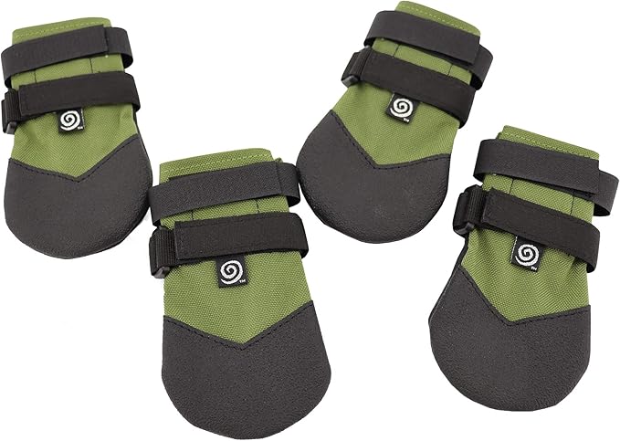 Durable Dog Paw Protector|Dog Boots|Dog Shoes|Green Light Duty Heat, Water Resistant Dog Booties for hot Pavement for Medium Dogs (Size 6)