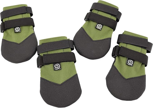 Durable Dog Paw Protector|Dog Boots|Dog Shoes|Green Light Duty Heat, Water Resistant Dog Booties for hot Pavement for Medium Dogs (Size 6)