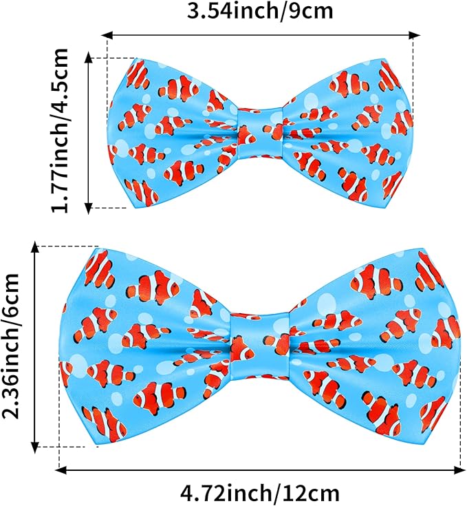 PET SHOW 10 Pack Summer Small Dog Bow Ties Sliding Collar Attachments Puppy Cats Ocean Animals Bowties for Medium Dogs Sea Bowknots Party Holiday Pet Grooming Accessories(Small)