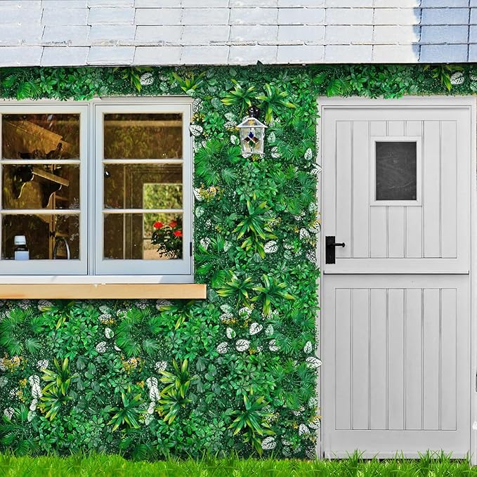 Artificial Hedge Grass Wall, Boxwood Panels 20"x20"(12pcs), Greenery Wall Backdrop, UV Protected Privacy Fence Screen, Green Wall Decor for Outdoor Indoor Wedding Décor