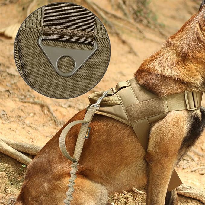 EXCELLENT ELITE SPANKER Tactical Dog Vest Training Military Patrol Service Dog Harness Easy Control Adjustable No-Pull Nylon Pet Harness with Handle for Small Medium Large Dogse(RGN-XS)