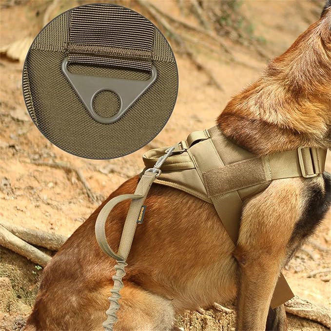 EXCELLENT ELITE SPANKER Tactical Dog Vest Training Military Patrol Service Dog Harness Easy Control Adjustable No-Pull Nylon Pet Harness with Handle for Small Medium Large Dogs(RGN-S)