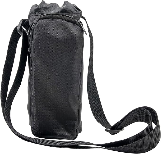 Trail maker Water Bottle Carrier Bag with Strap, Phone Pocket for Walking, Runs, Bike, Stainless Steel, Glass, Plastic
