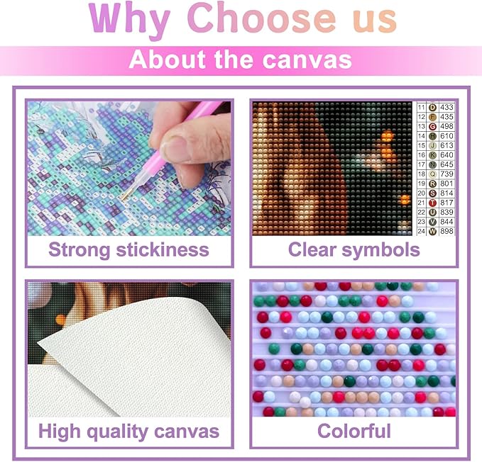 Calm Dog Art Kits for Adults, Christmas 5d DIY Diamond Painting by Numbers Kit for Adults, Full Drill Diamond for Gift Wall Decor Gem Arts 16 * 24Inch