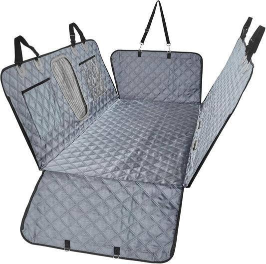 Dog Covers for Cars Back Seat, Back Seat Extender for Dogs with Hard-Bottom, 2025 Upgraded 1680D Material, Anti-Scratch & Anti-Slip, Holds 400 lbs, Universal Fit for Car, SUV, Truck
