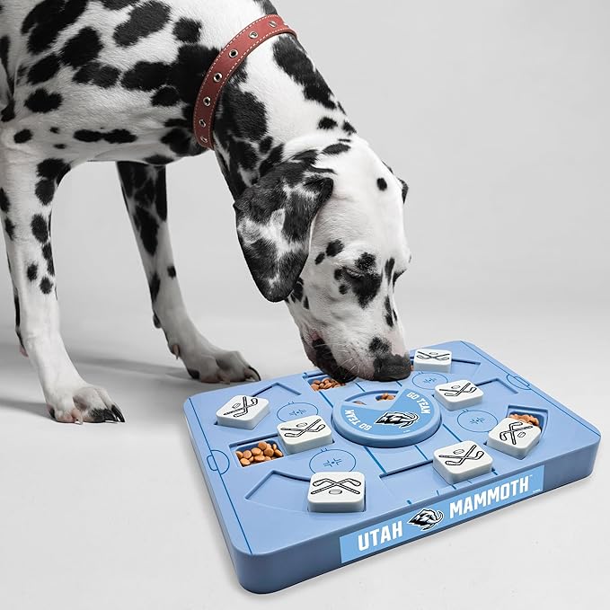 Pets First NHL Utah Mammoth Large Puzzle Toy, New Size, Interactive Dog Treat & Slow Feeding Toy