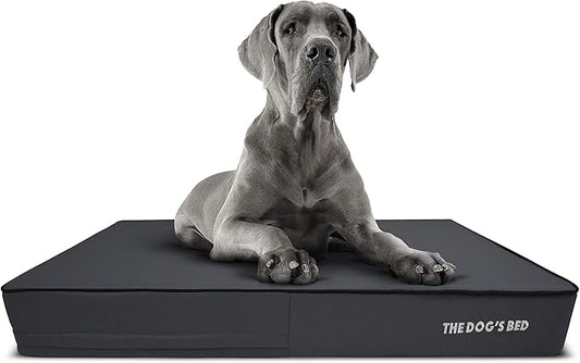 The Dog’s Bed Orthopedic Memory Foam Dog Bed, XXL Grey & Black, Waterproof, Supportive Dog Bed with Replaceable Covers