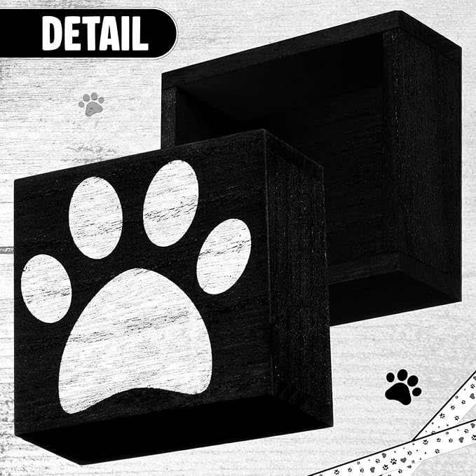 6 Pcs Dogs Gift for Women Wood Signs Decor for Dog Lovers Gift Rustic Farmhouse Wall Desk Shelf