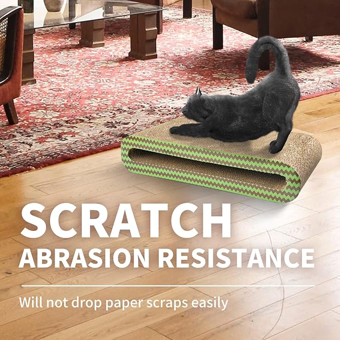 PAWISE Reversible Cat Scratcher Bed – Durable Cardboard Cat Scratch Pad & Lounge Couch, Scratching Board Sofa for Indoor Cats & Kittens, Multi-Purpose Cat Scratcher & Resting Spot