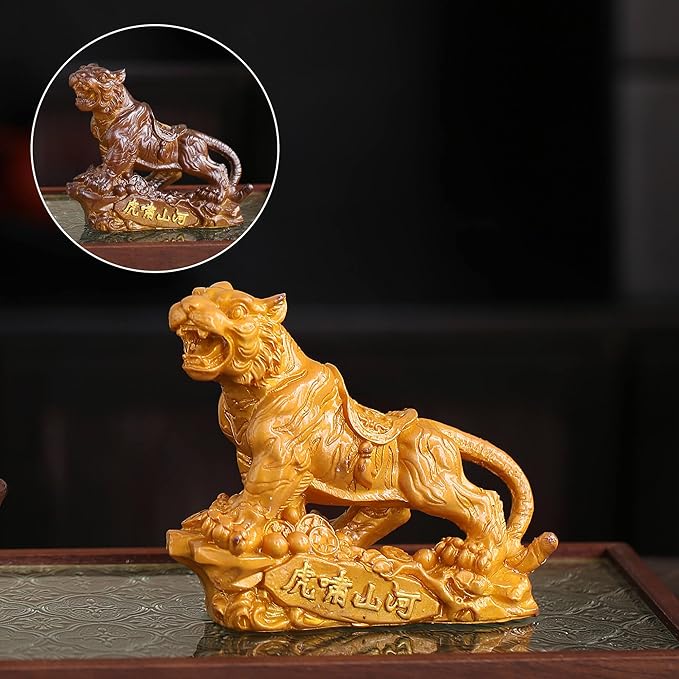 Color Changing Tea Pet, Tea Set Accessories Traditional Gongfu Tea Set Accessory, for Tea Lover Friends (Golden Tiger)