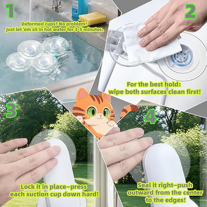 Cat Window Perch, Easy Install Bracket, Portable Wall Hammock for Indoor Cat, Grey