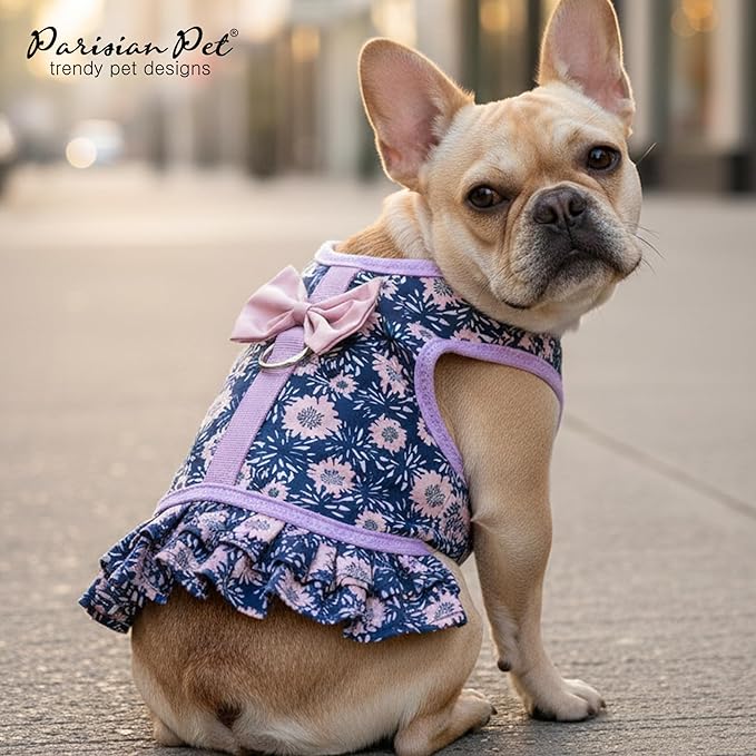 Parisian Pet Midnight Blossoms Harness Dress