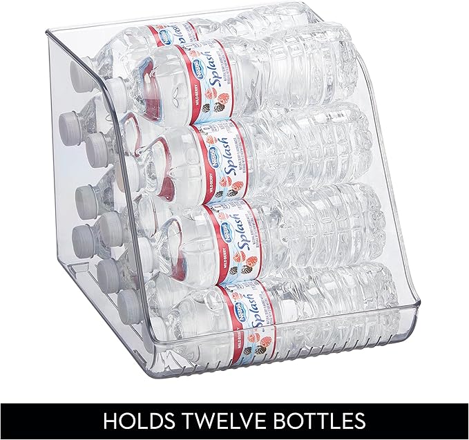 iDesign Water Bottle Organizer for Fridge - Clear - Made in USA