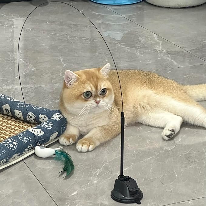 FOTN Interactive Bird Cat Toy Set with Realistic Feathers and Bells for Indoor Cats Flapping and Self Holding Design Great for Stimulating Play and Hunting 3 Birds Included